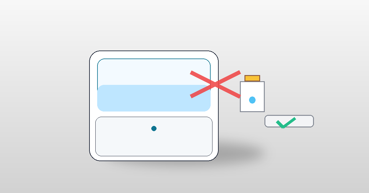 アロマ対応：トレイはOK・タンクはNGのイメージ