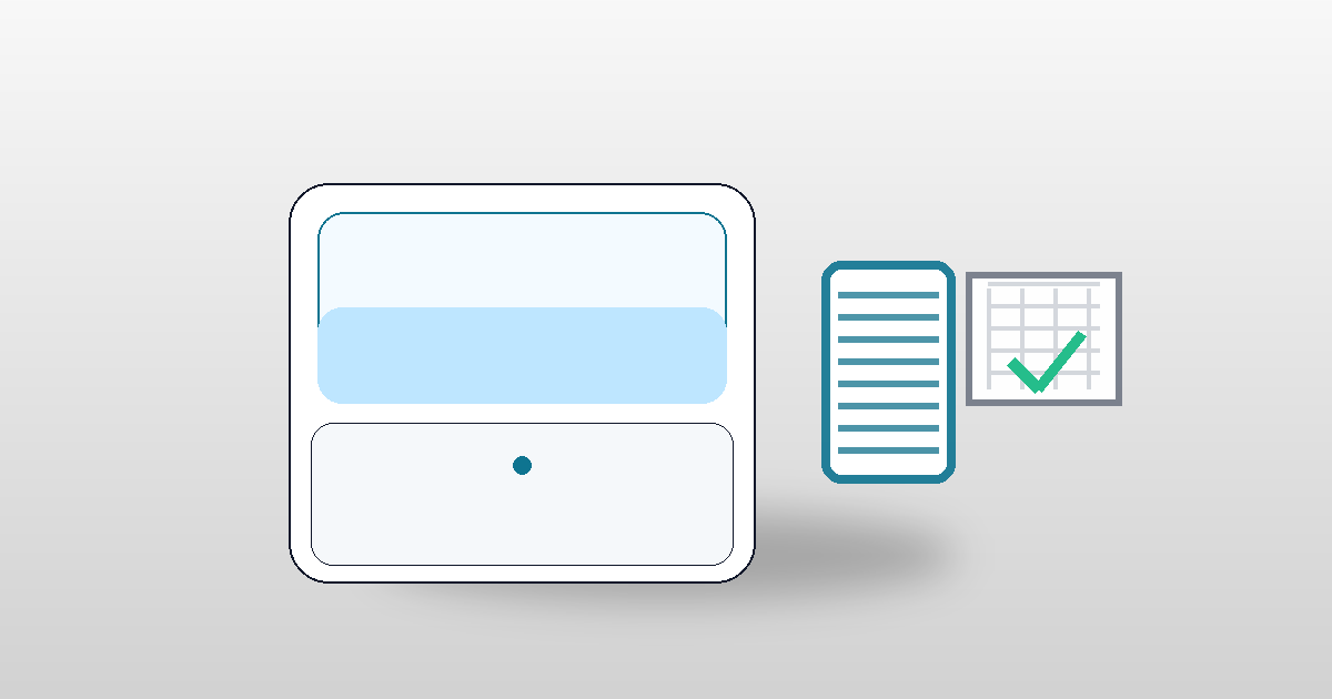 フィルター交換：カートリッジとカレンダーのチェックマークのイメージ