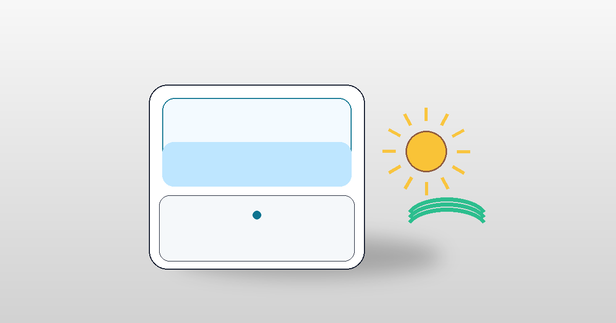 タンクのカビ予防：日差しと通気のイメージ