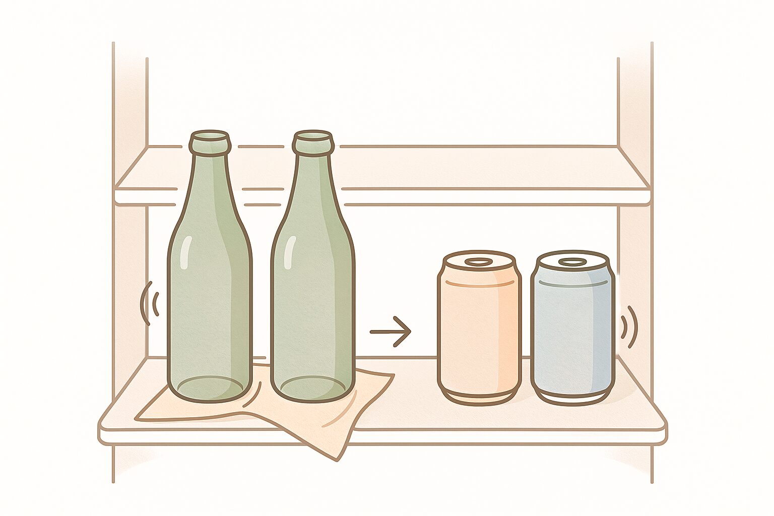 棚・瓶の共振(当たり)の例